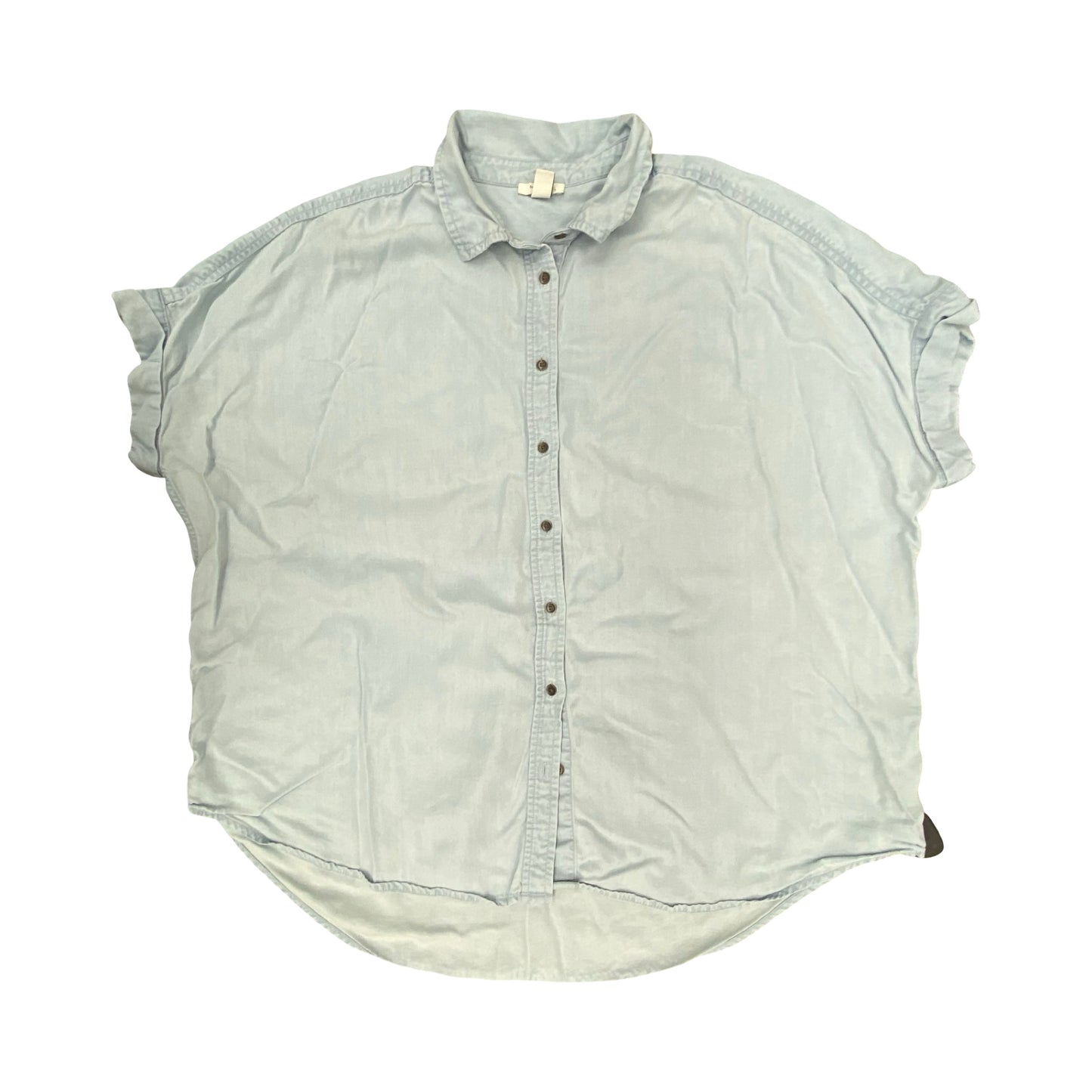 Top Ss By Daily Ritual In Blue Denim, Size:Xl