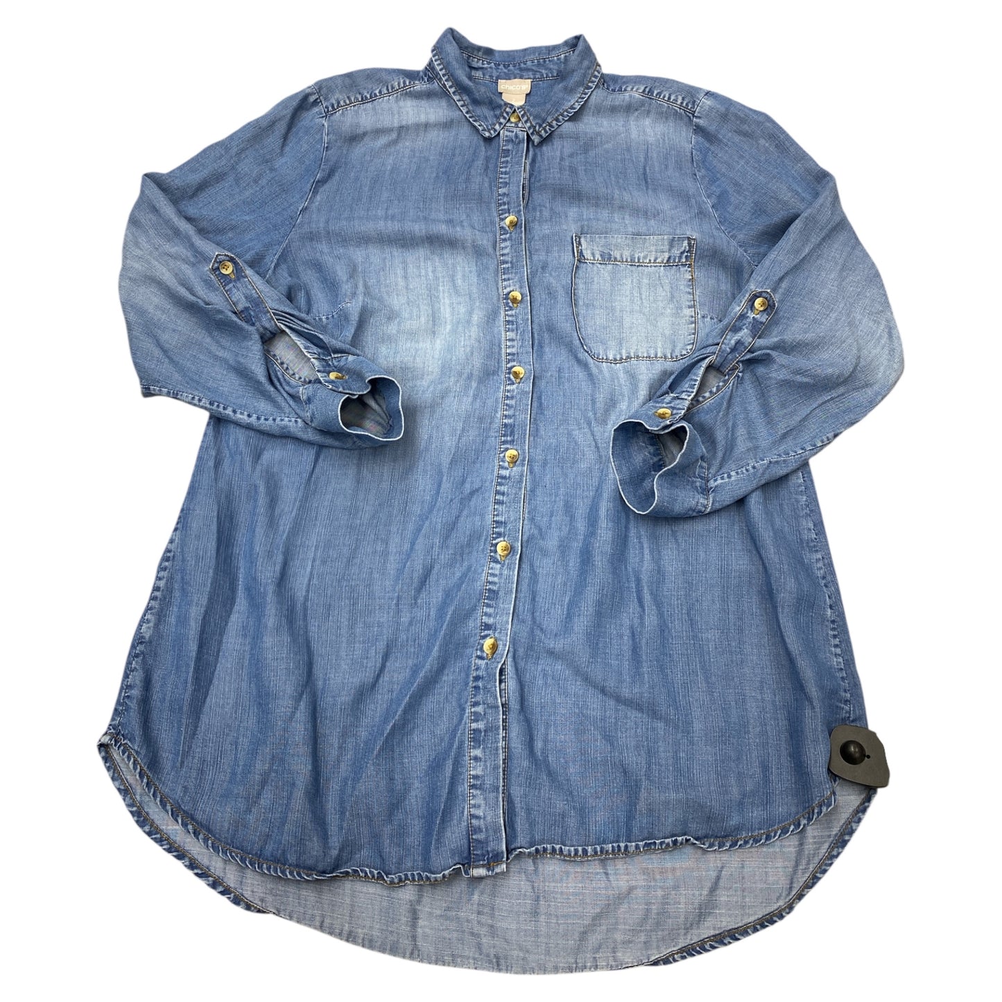 Top Ls By Chicos In Blue, Size:L