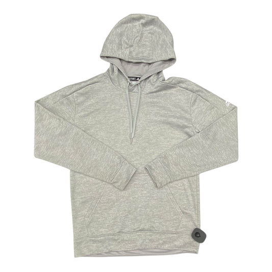 Athletic Sweatshirt Hoodie By Adidas In Grey, Size:S