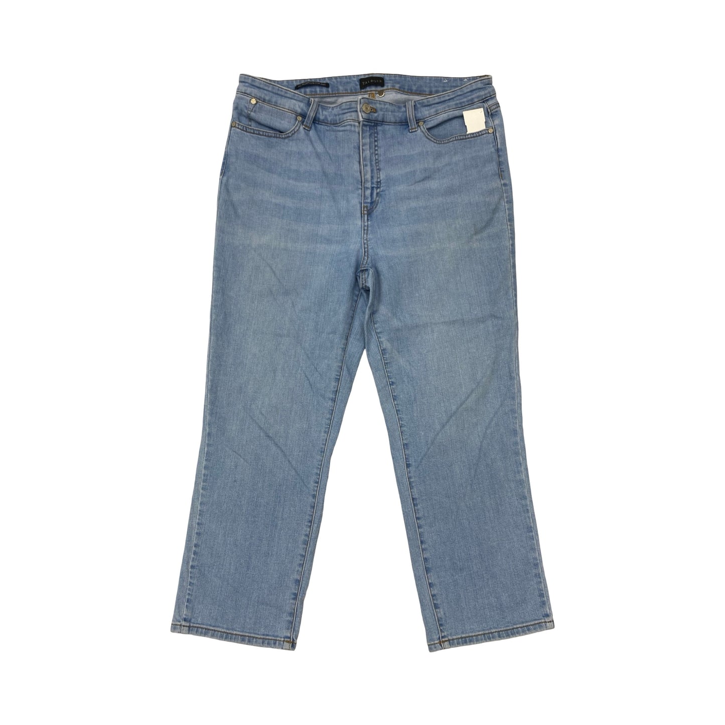 Jeans Straight By Talbots In Blue Denim, Size:14