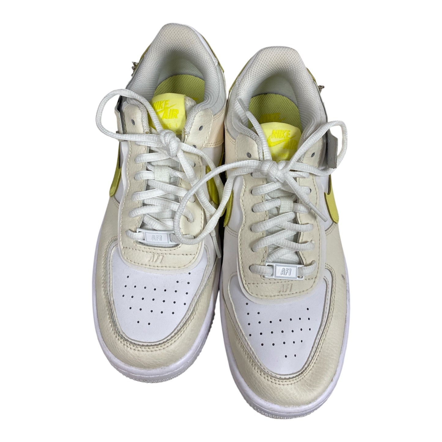 Shoes Sneakers By Nike In White & Yellow, Size:8