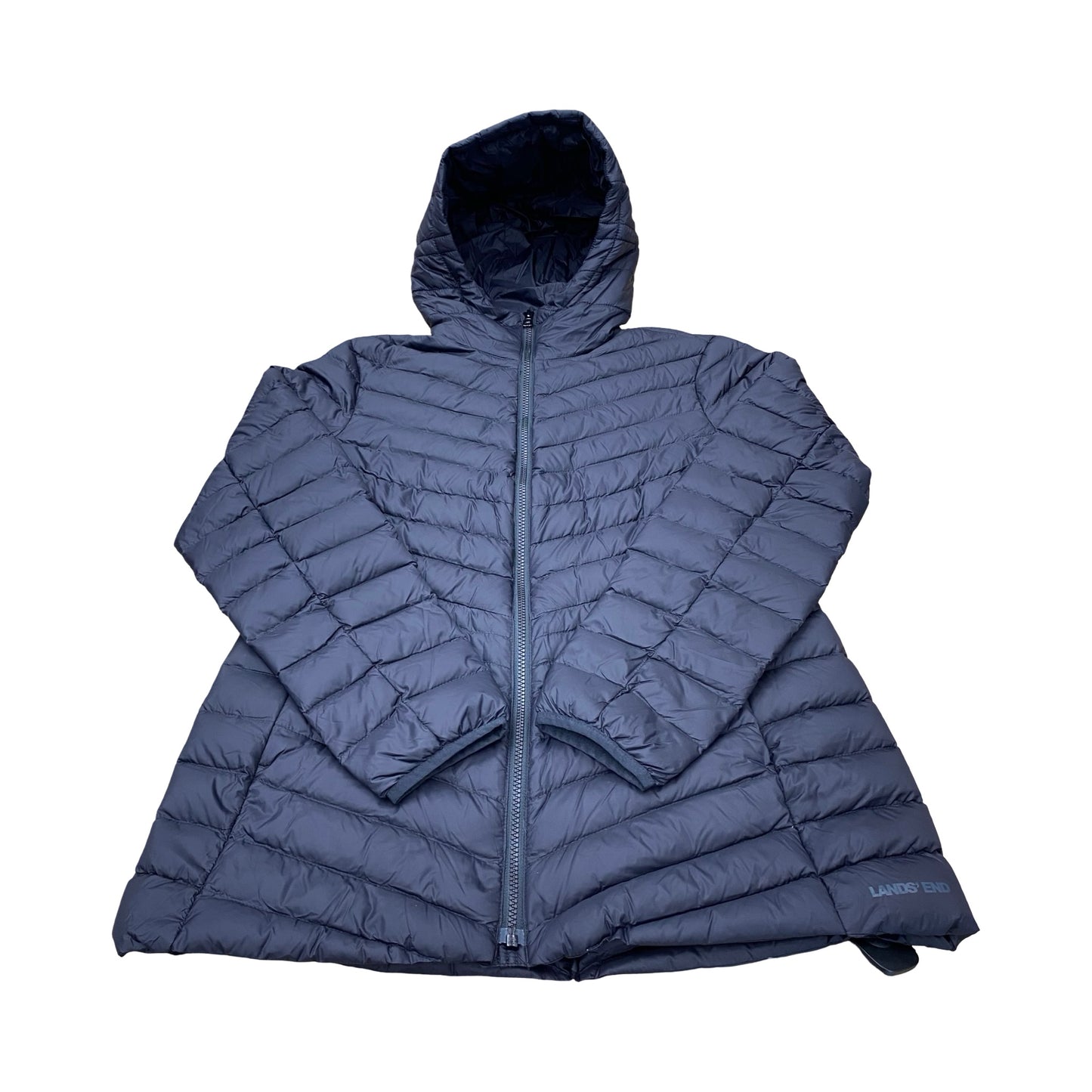 Jacket Puffer & Quilted By Lands End In Black, Size:S