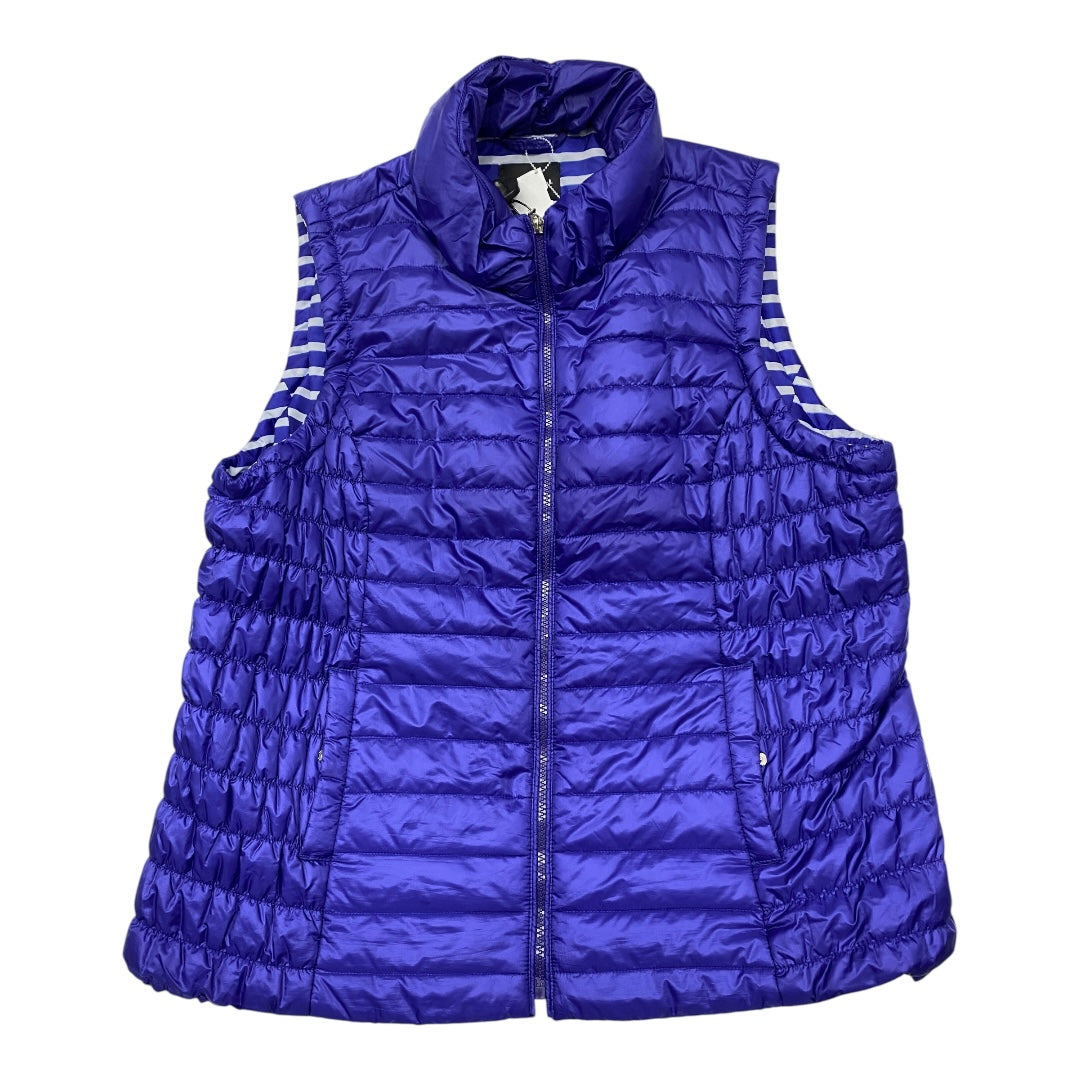 Vest Puffer & Quilted By Tribal In Purple, Size:Xl