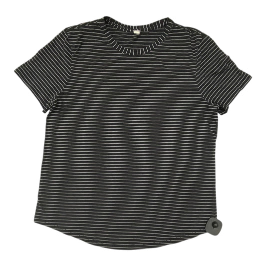Athletic Top Ss By Lululemon In Striped Pattern, Size:S