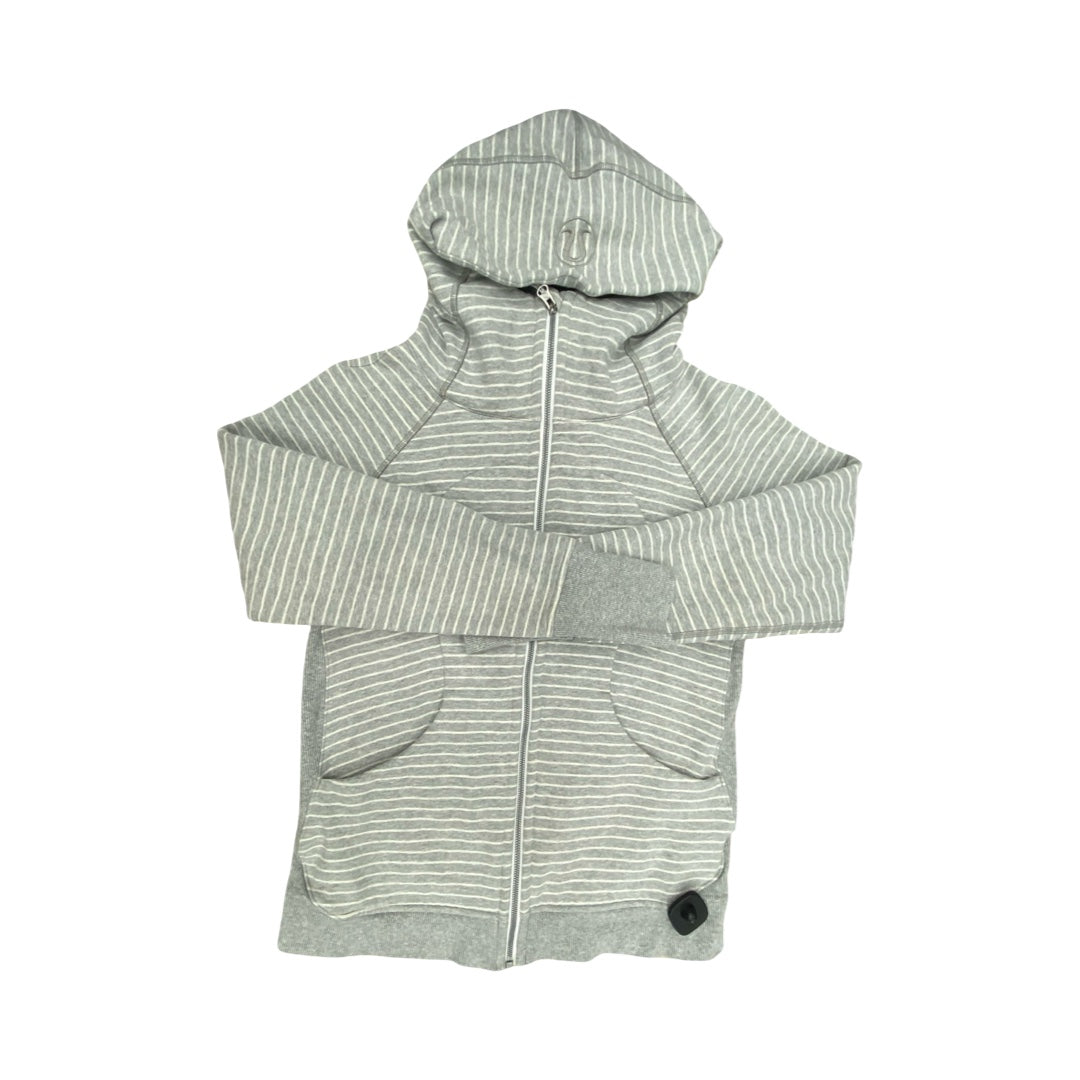 Athletic Jacket By Lululemon In Grey, Size:10