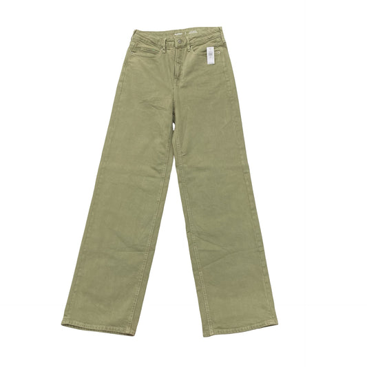 Jeans Wide Leg By Old Navy In Green Denim, Size:6L