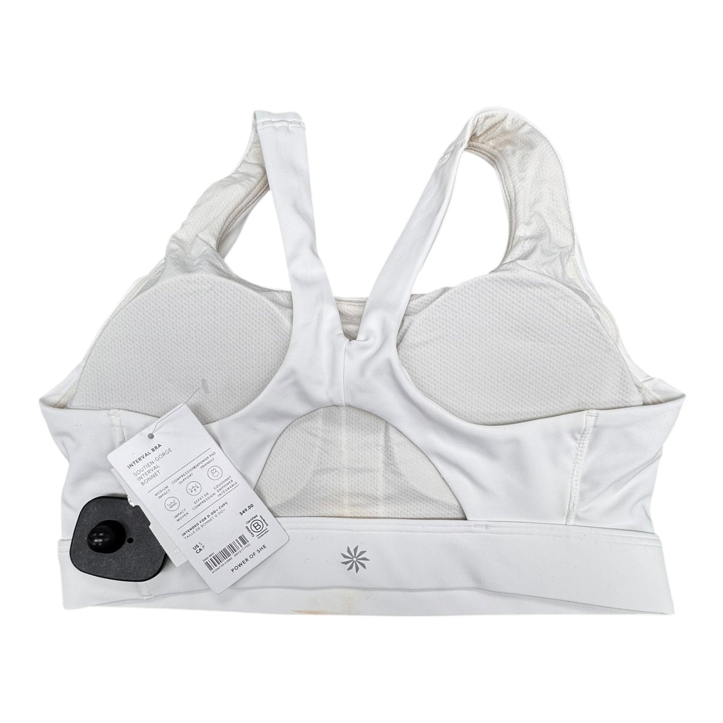 Athletic Bra By Athleta In White, Size:Sp