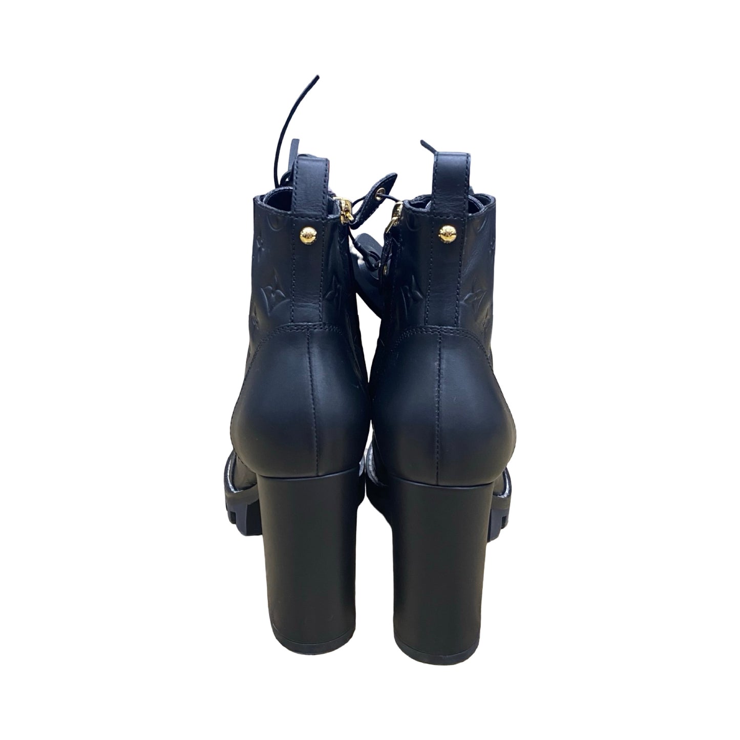 Boots Luxury Designer By Louis Vuitton In Black, Size:8.5