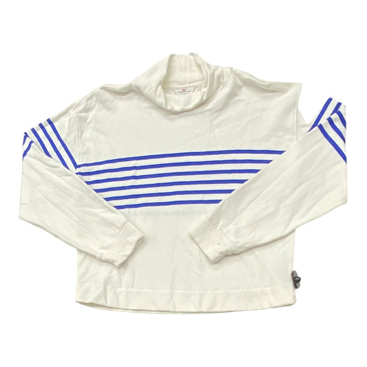 Sweatshirt Collar By Vineyard Vines In Blue & White, Size:L