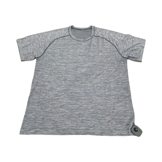Athletic Top Ss By Lululemon In Grey, Size:L