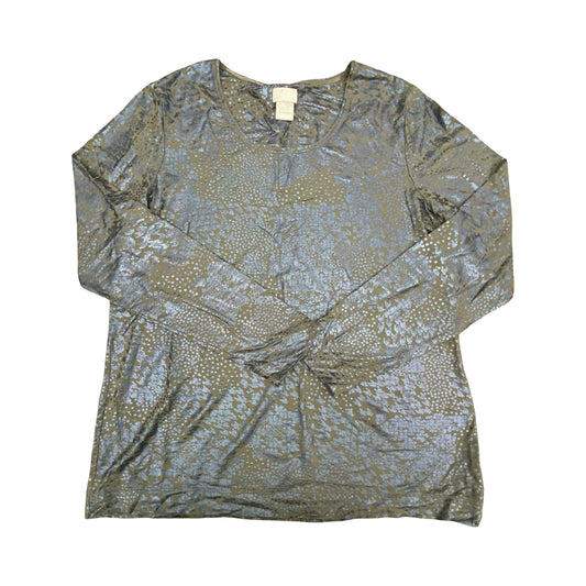 Top Ls By Chicos In Blue & Grey, Size:M