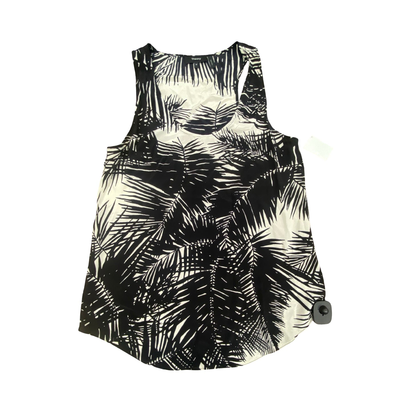 Top Sleeveless Designer By Theory In Black & White, Size:M