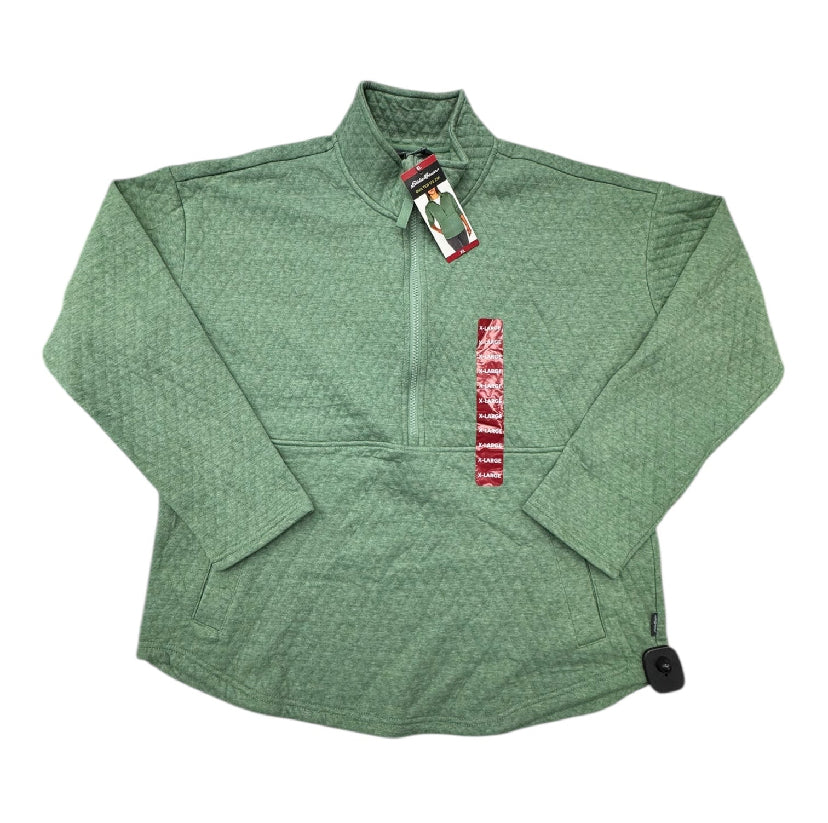 Athletic Top Ls Collar By Eddie Bauer In Green, Size:Xl