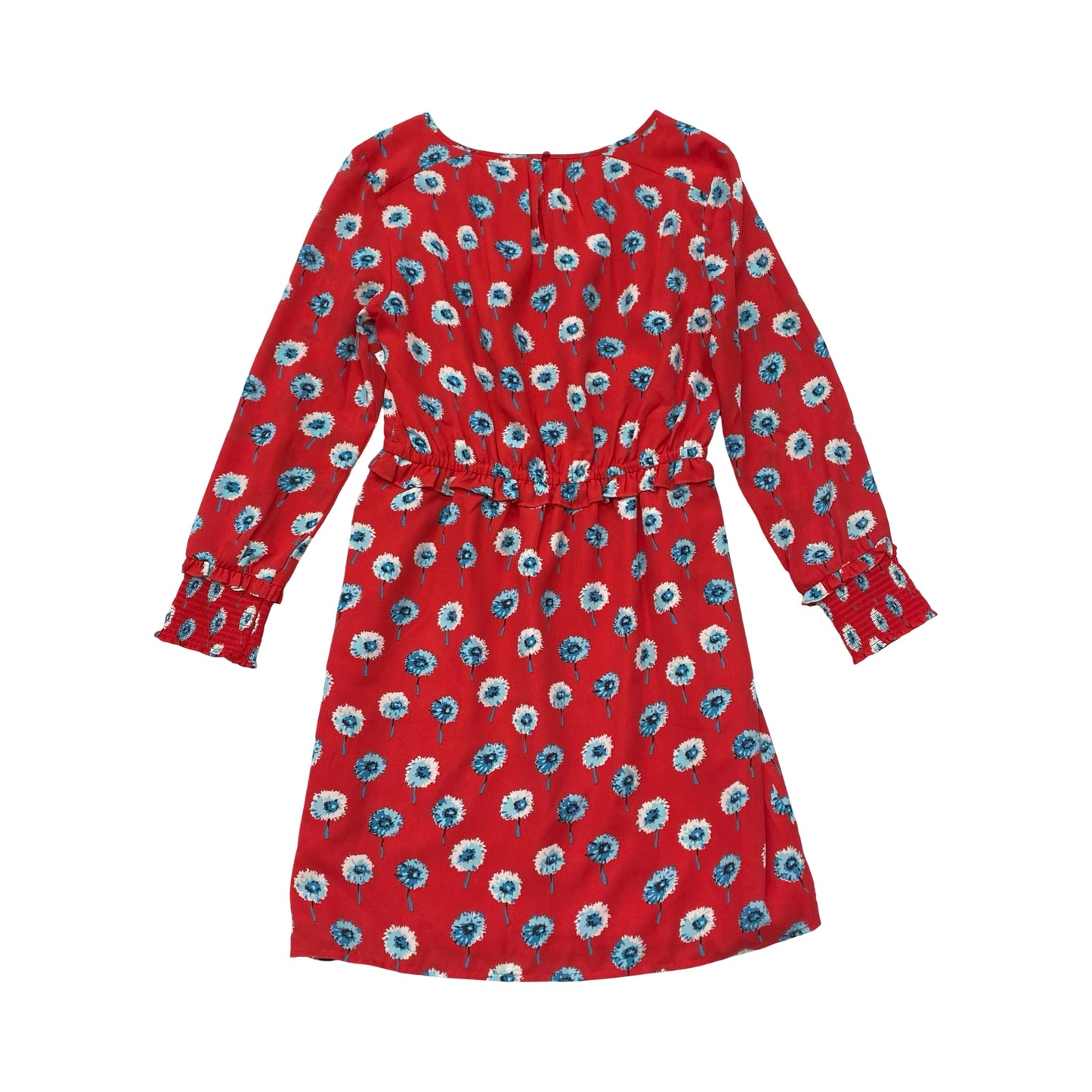 Dress Casual Midi By J. Crew In Blue & Red, Size:4