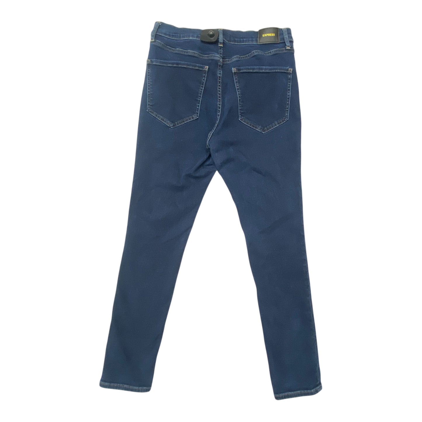 Jeans Skinny By Express In Blue Denim, Size:12