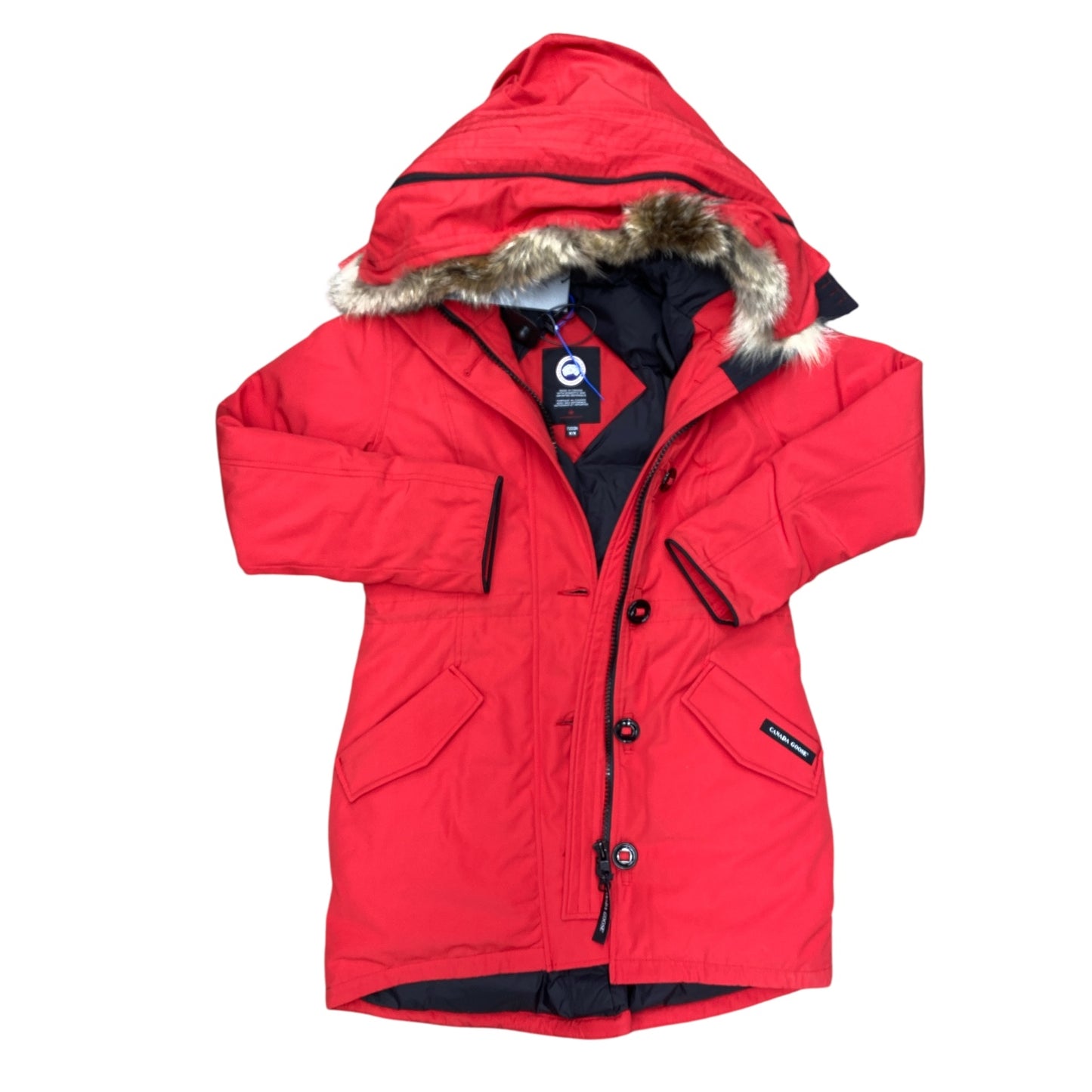 Coat Luxury Designer By Canada Goose In Red, Size:M