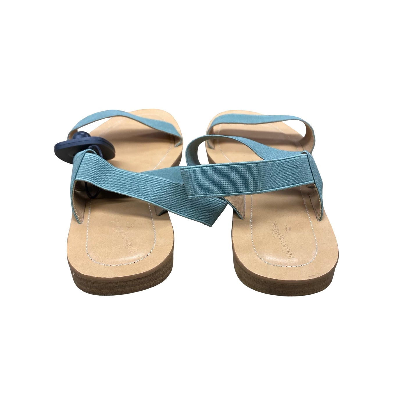 Sandals Flats By Universal Thread In Green & Tan, Size:8.5
