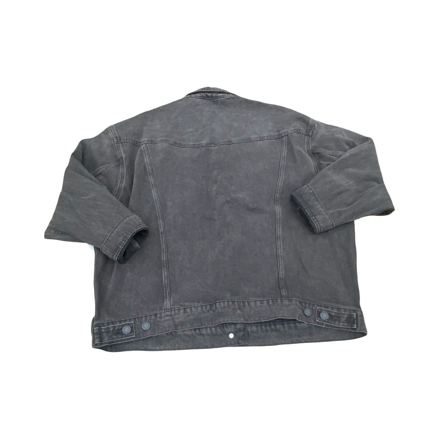 Jacket Denim By Wrangler In Black Denim, Size:M