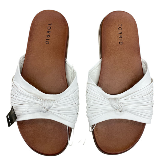 Sandals Flats By Torrid In White, Size:9