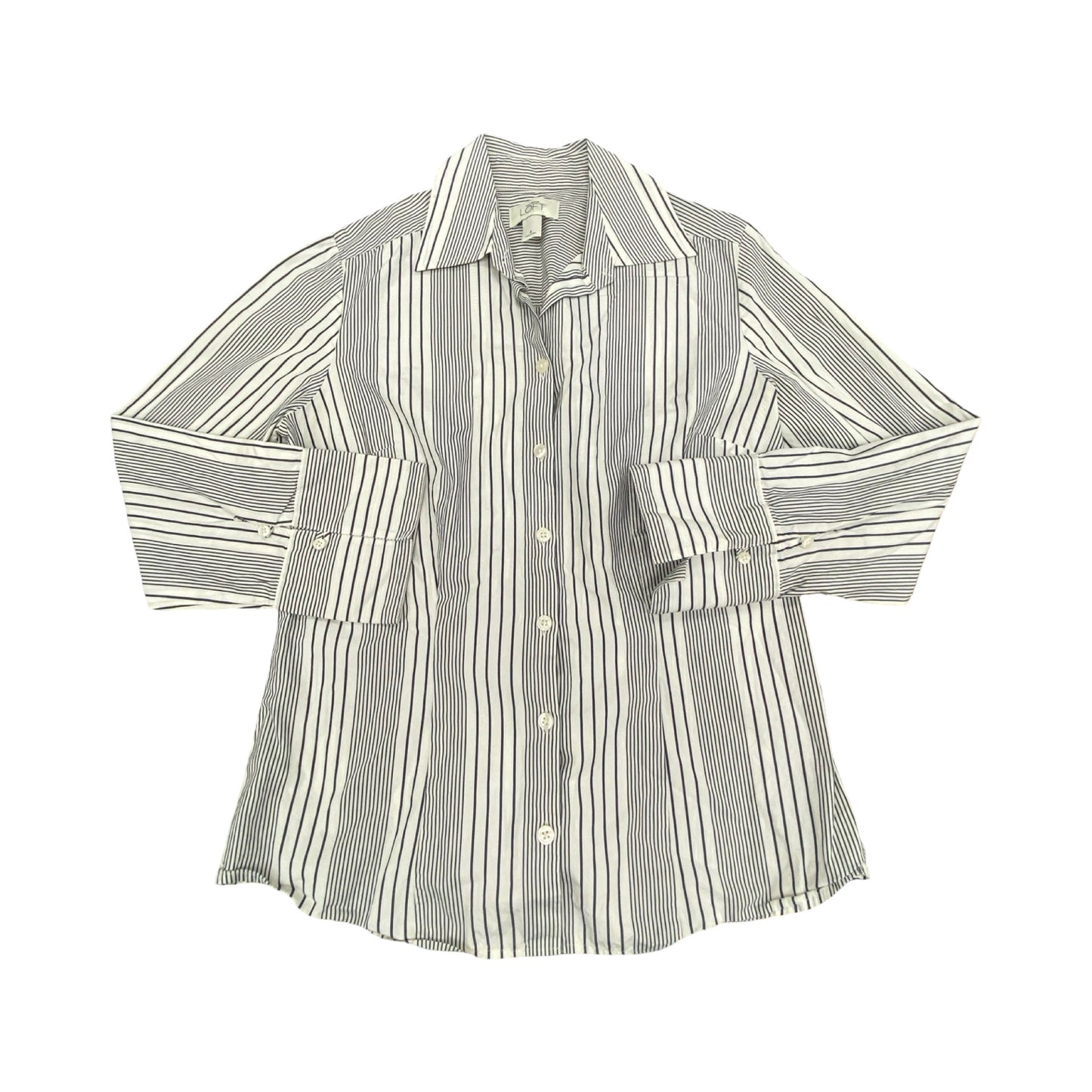 Top Ls By Loft In Striped Pattern, Size:4