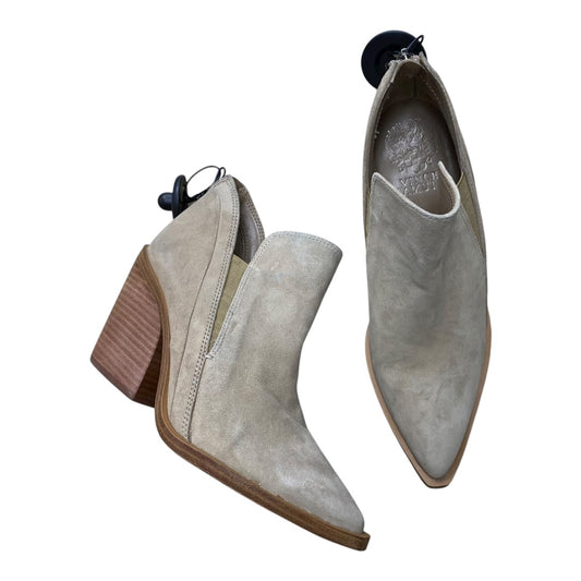 Boots Ankle Heels By Vince Camuto In Brown, Size:7.5