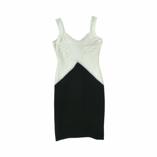 Dress Party Midi By Calvin Klein In Black & White, Size:M