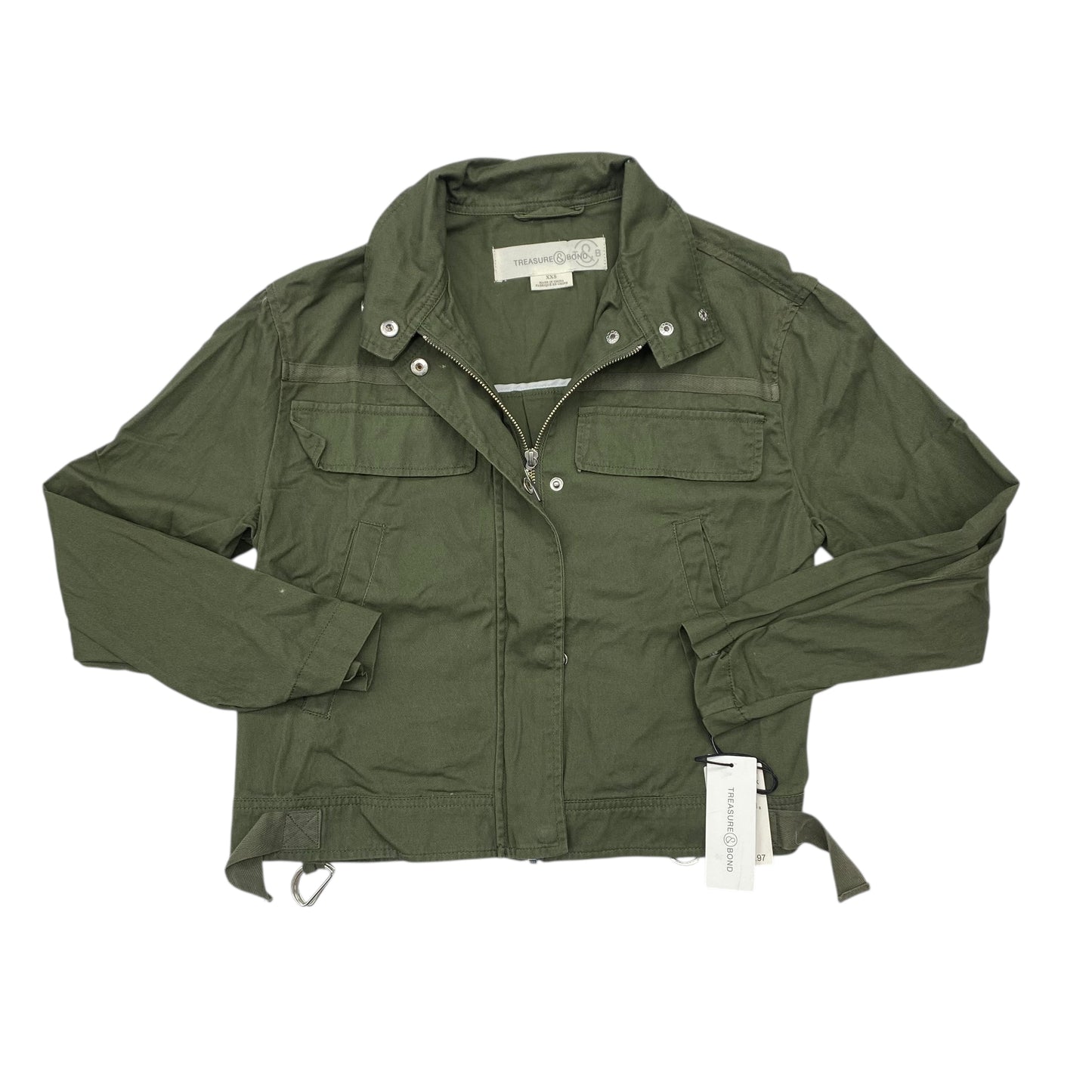 Blazer By Treasure And Bond In Green, Size:Xxs
