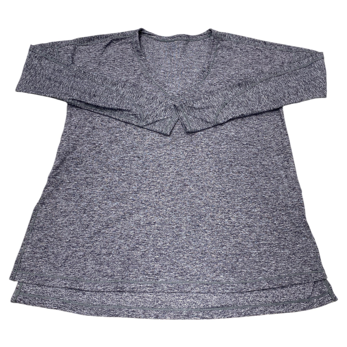 Athletic Top Ls Crewneck By Lululemon In Grey, Size:M