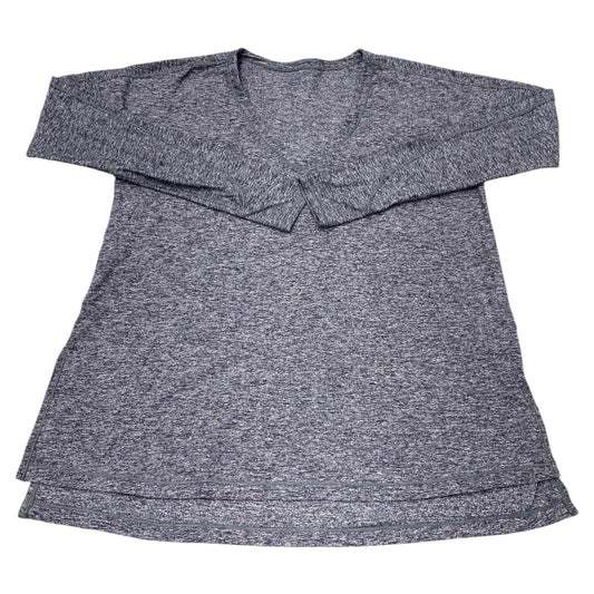 Athletic Top Ls Crewneck By Lululemon In Grey, Size:M