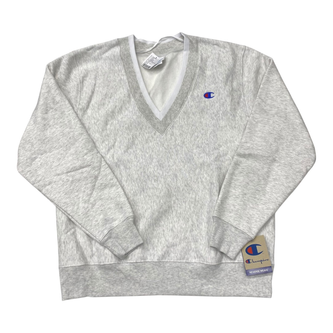 Sweatshirt Crewneck By Champion In Grey, Size:L