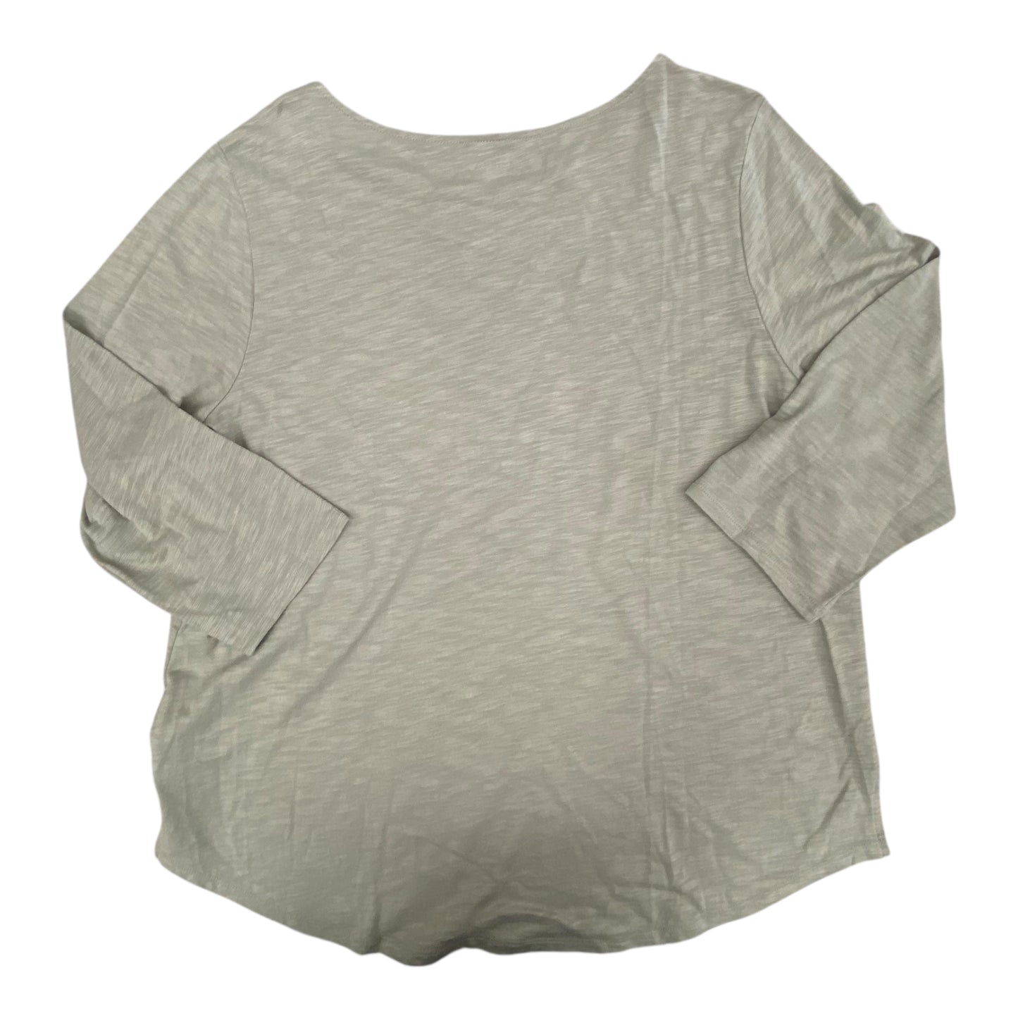 Top 3/4 Sleeve Basic By Chicos In Green, Size:Xl