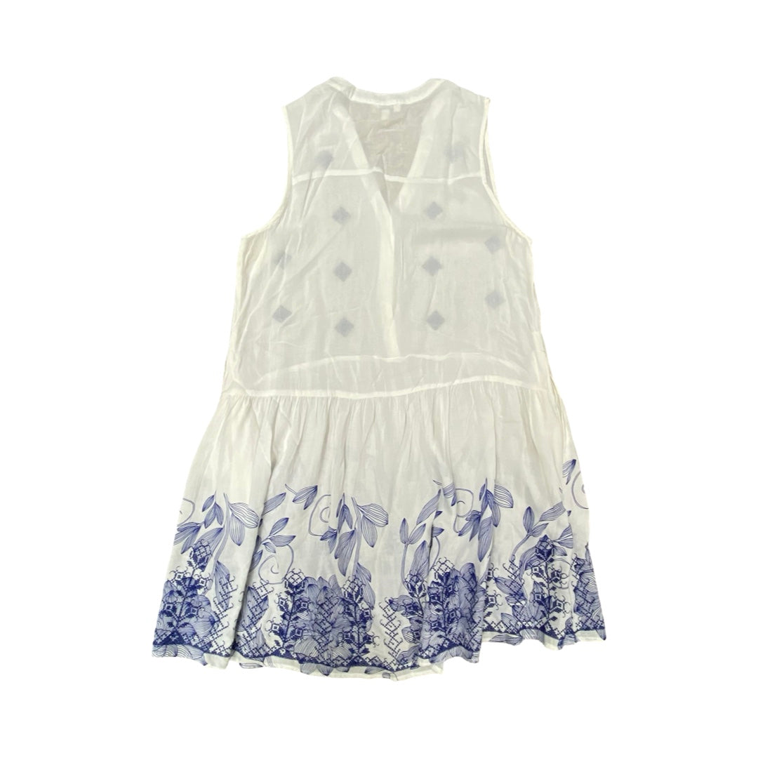 Dress Casual Midi By Umgee In Blue & White, Size:M