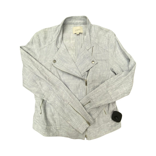 Jacket Moto By Loft In Blue, Size:Xs