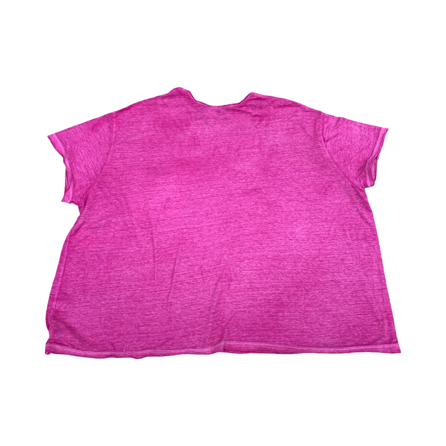 Top Ss Basic By Zenana In Pink, Size:L