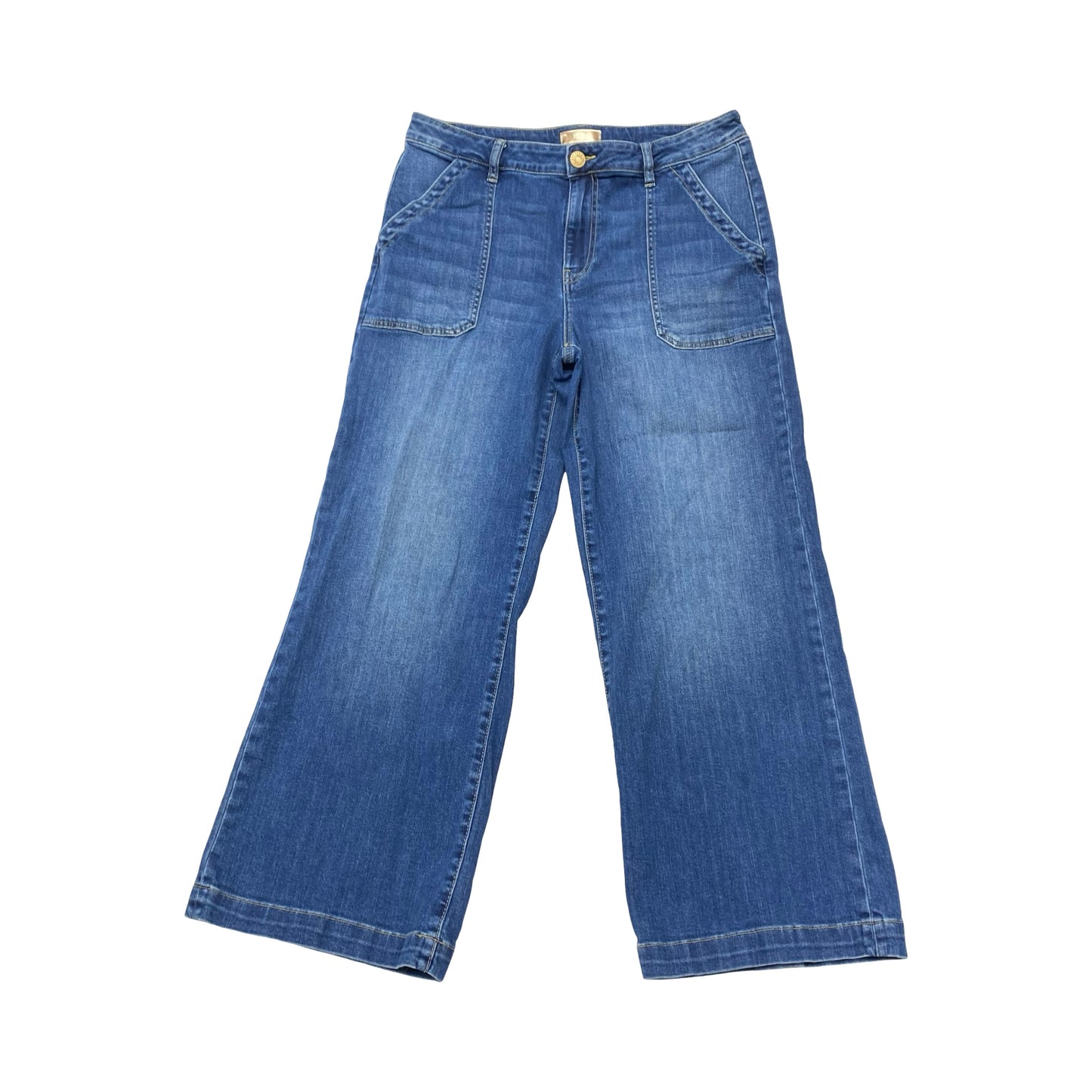 Jeans Wide Leg By Kut In Blue Denim, Size:12