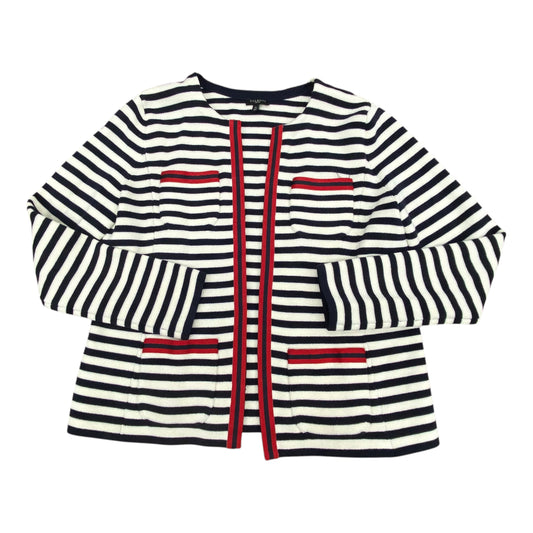 Sweater Cardigan By Talbots In Striped Pattern, Size:Sp
