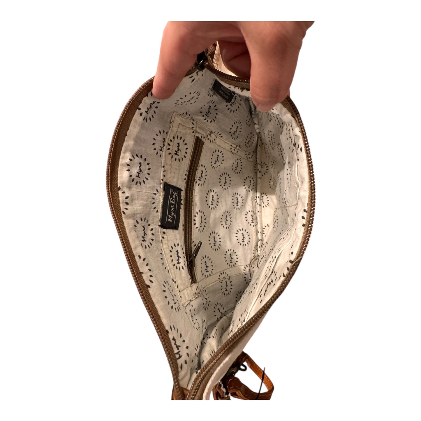 Wristlet By Myra In Brown & Cream, Size:Large