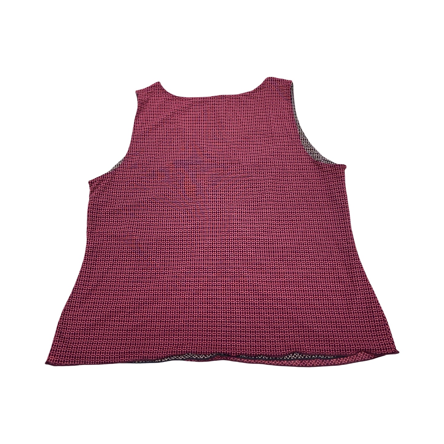 Top Sleeveless By Cabi In Brown & Pink, Size:Xxl