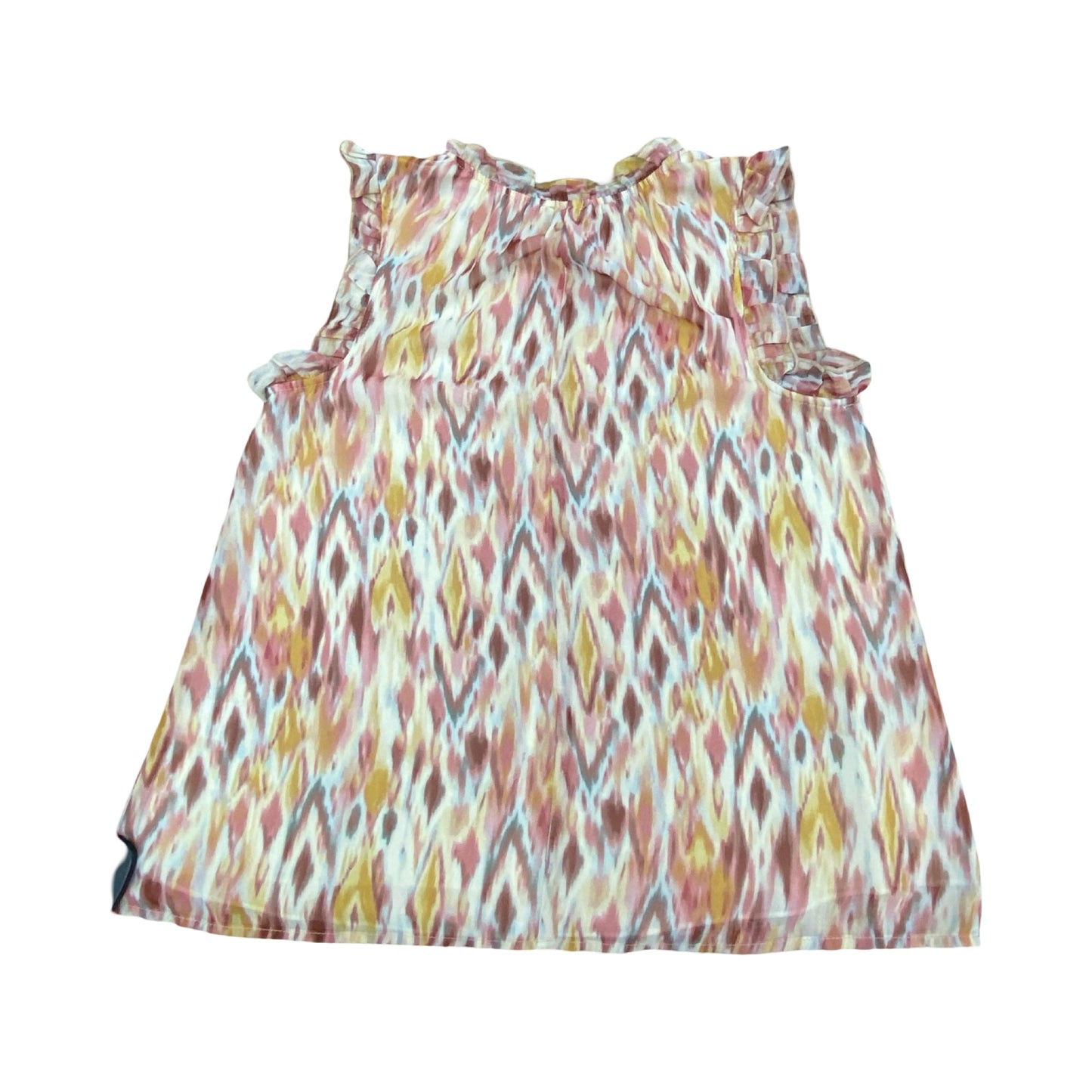 Top Sleeveless By Roan & Ryan In Pink & Yellow, Size:Xs