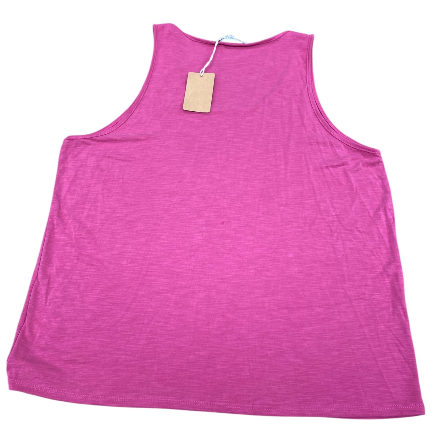Top Sleeveless Basic By Green Envelope In Pink, Size:Xl