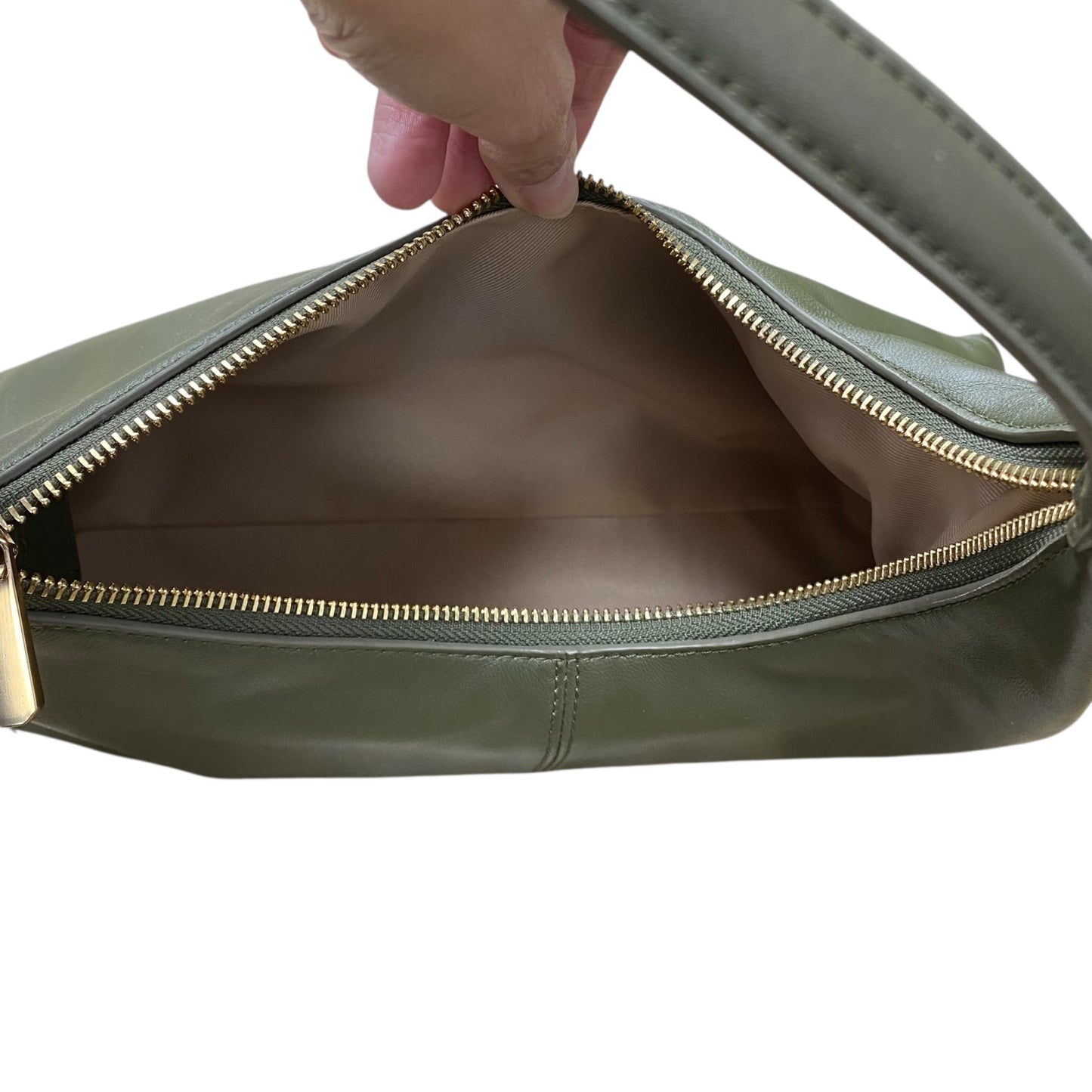 Handbag Leather By Sam Edelman In Green, Size:Small