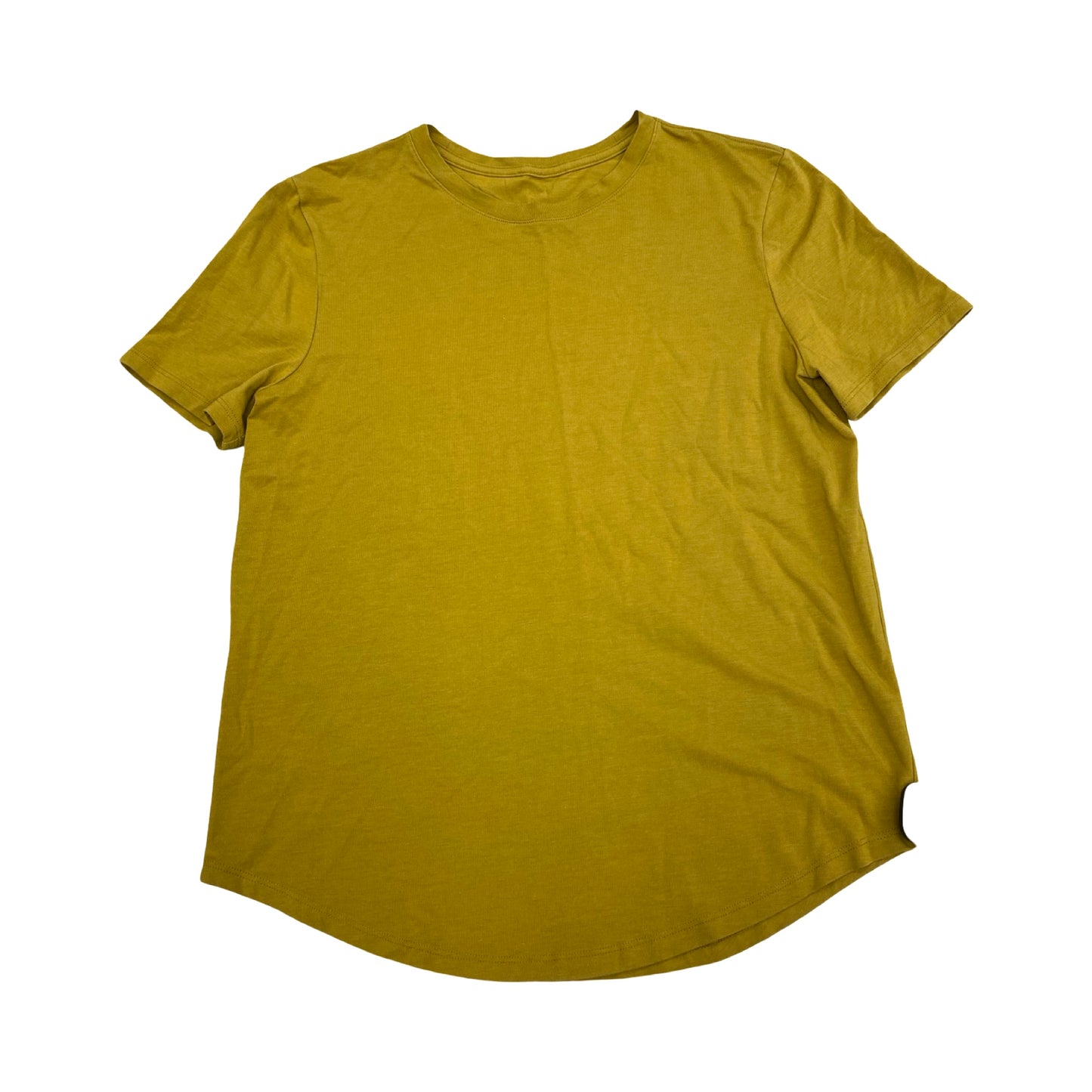 Athletic Top Ss By Lululemon In Gold, Size:M