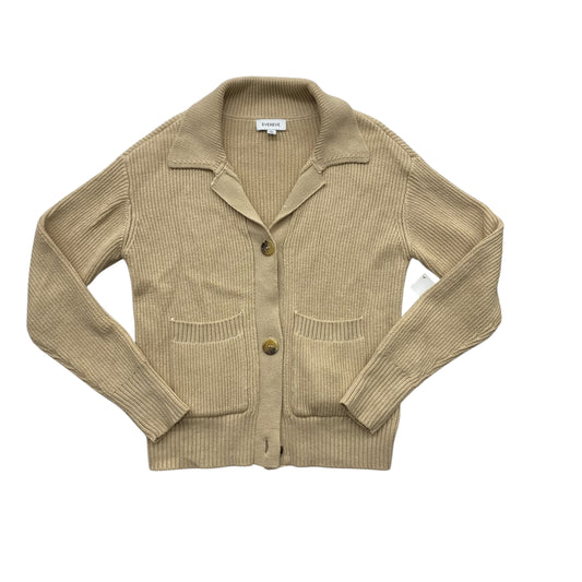 Sweater Cardigan By Evereve In Beige, Size:Xs