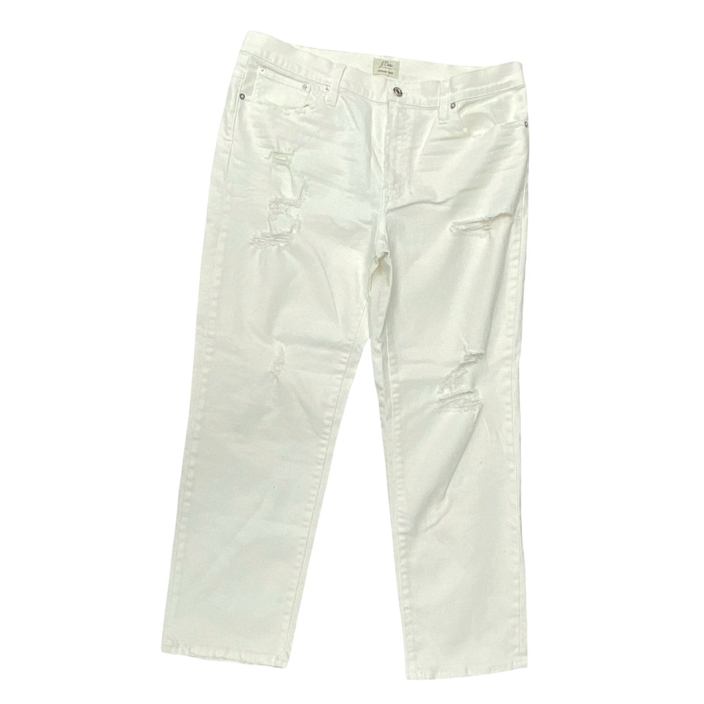 Jeans Cropped By J. Crew In White, Size:14