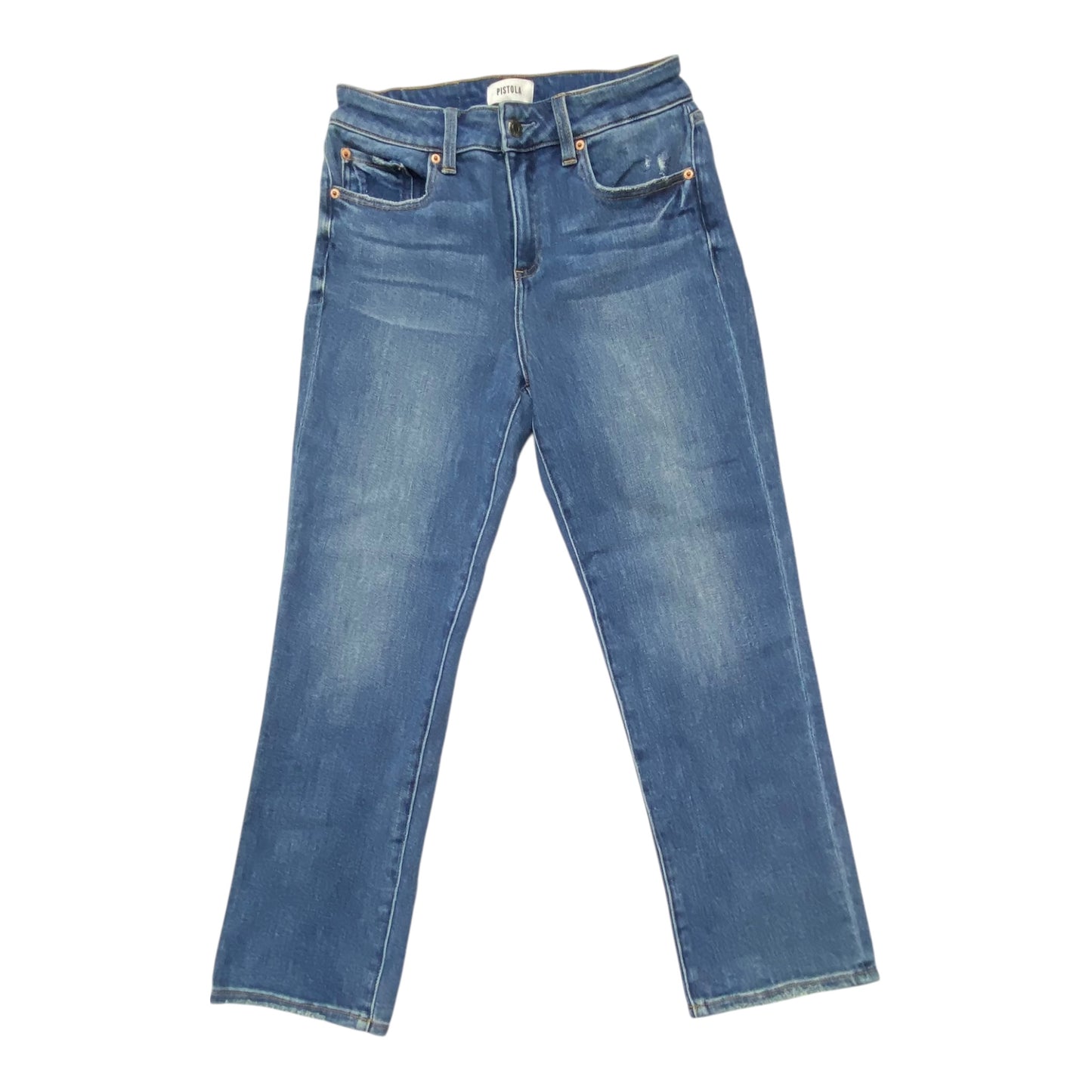 Jeans Straight By Pistola In Blue Denim, Size:6