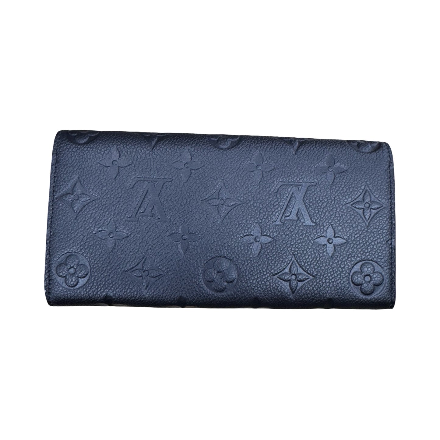 Wallet Emilie Luxury Designer By Louis Vuitton In Black & Gold, Size:Large