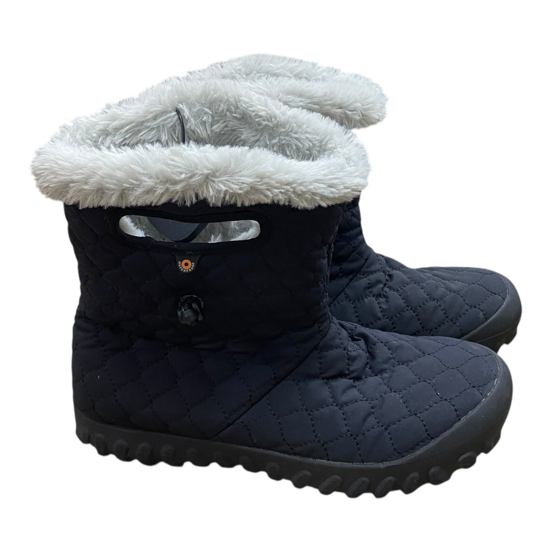 Boots Ankle Flats By Bogs In Black & Grey, Size:11