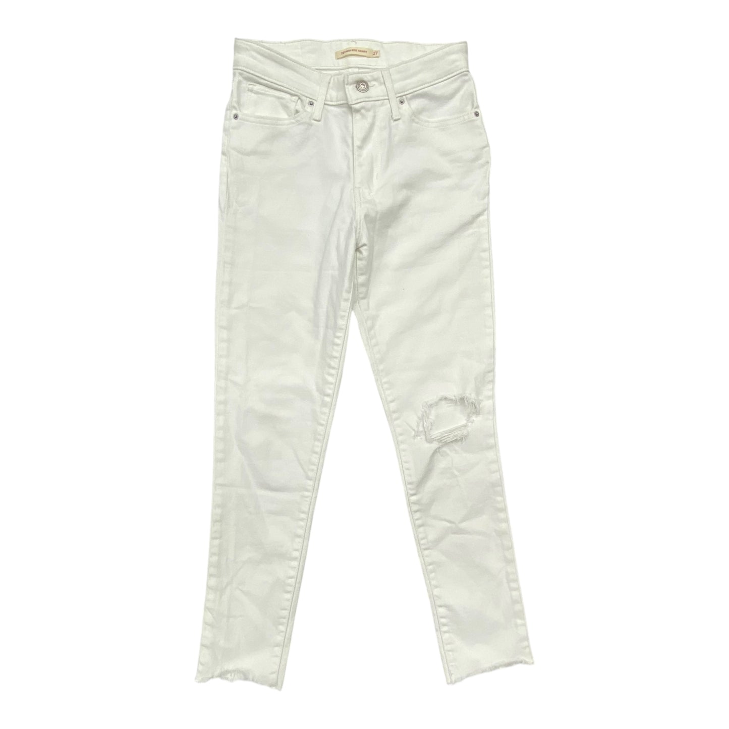 Jeans Skinny By Levis In White Denim, Size:4