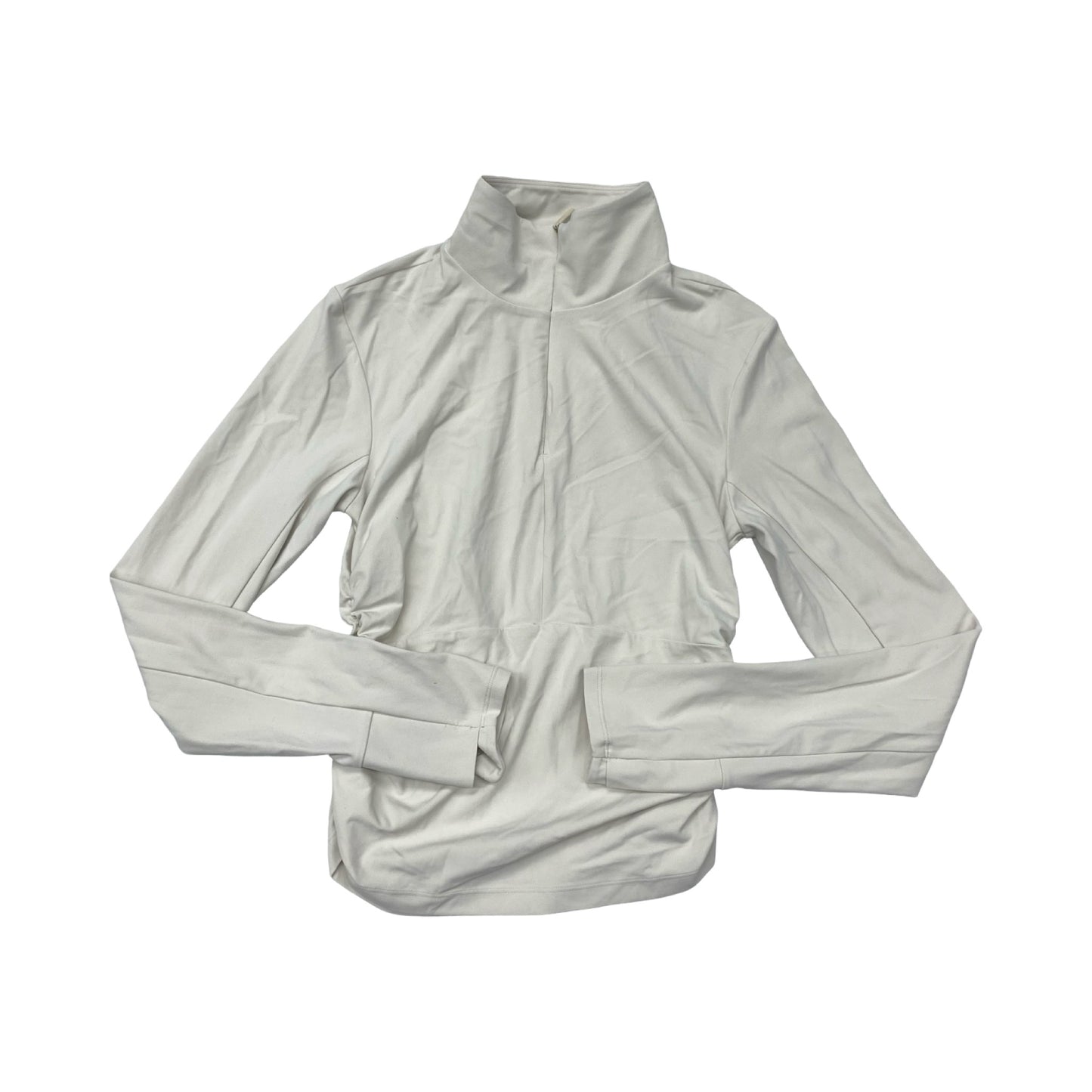 Athletic Top Ls Collar By Athleta In Cream, Size:S