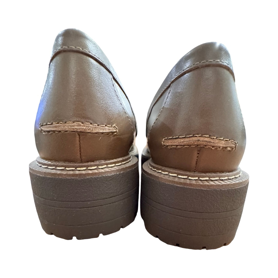 Shoes Heels Block By Sam Edelman In Brown & Cream, Size:6.5